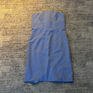 Chic Strapless Dress in Light Blue